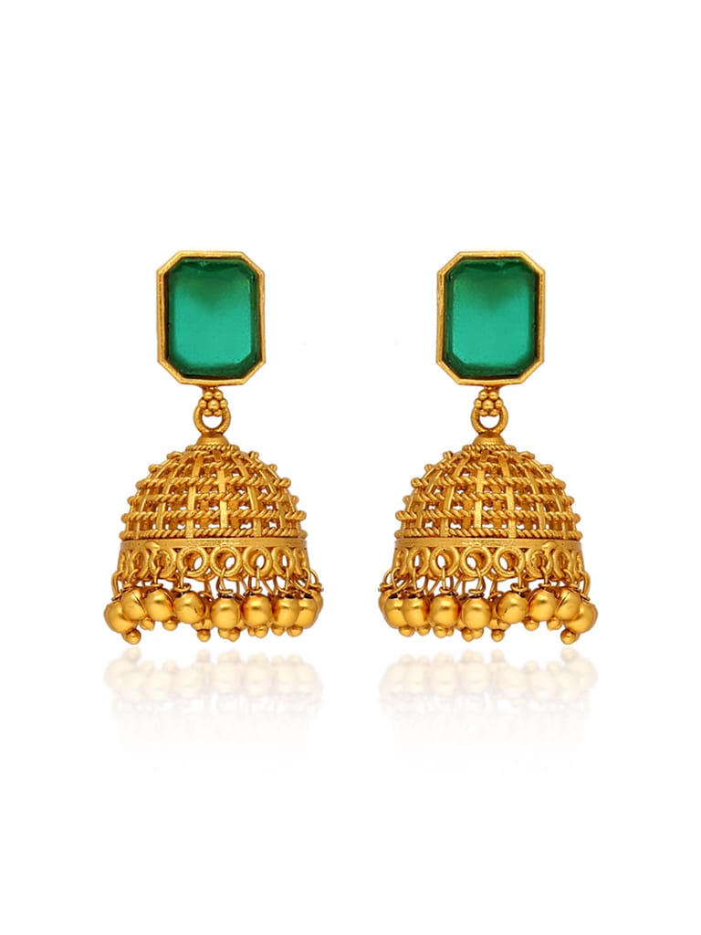 Antique Jhumka Earrings in Gold finish - CNB38988