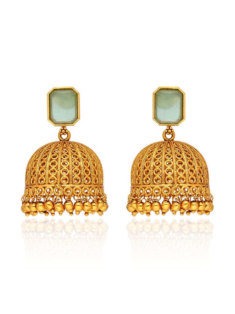Antique Jhumka Earrings in Gold finish - CNB39012