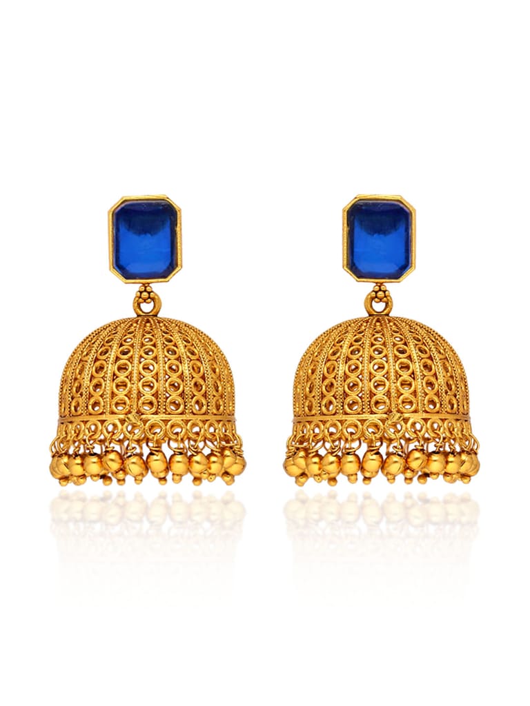 Antique Jhumka Earrings in Gold finish - CNB39014