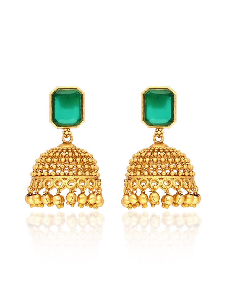 Antique Jhumka Earrings in Gold finish - CNB38999