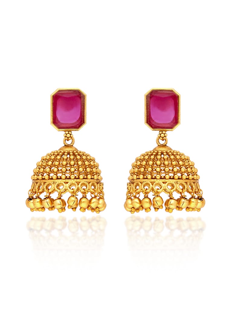 Antique Jhumka Earrings in Gold finish - CNB39003
