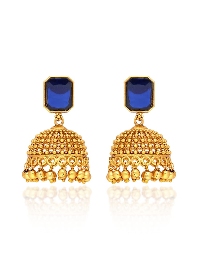Antique Jhumka Earrings in Gold finish - CNB39004