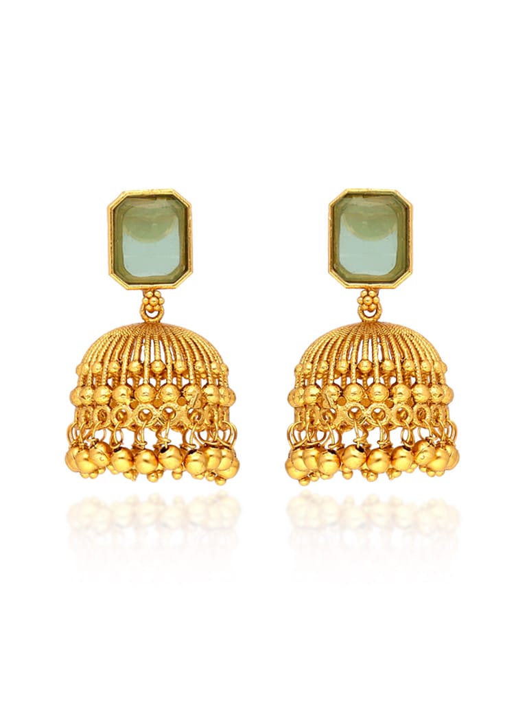 Antique Jhumka Earrings in Gold finish - CNB38995