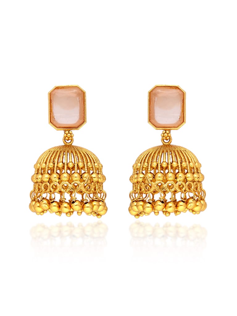 Antique Jhumka Earrings in Gold finish - CNB38997