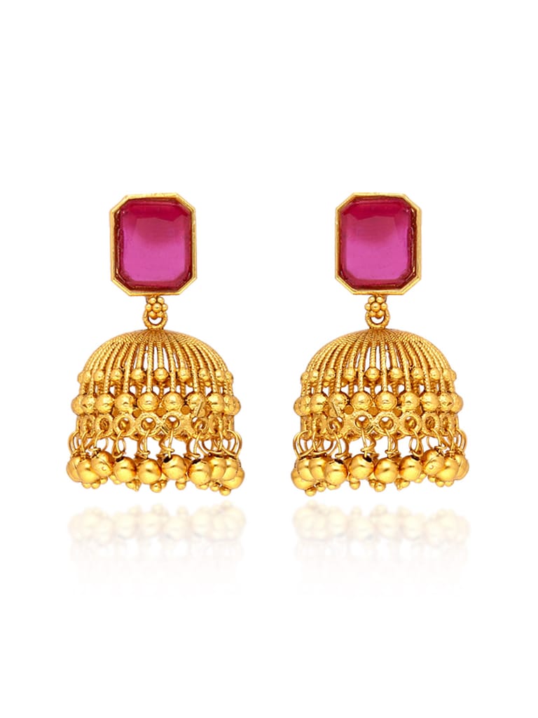 Antique Jhumka Earrings in Gold finish - CNB38998