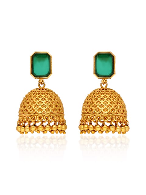 Antique Jhumka Earrings in Gold finish - CNB39033