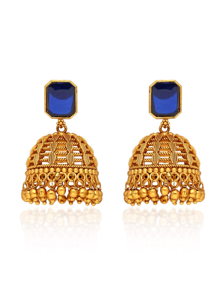 Antique Jhumka Earrings in Gold finish - CNB39022