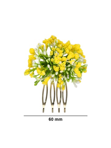Fancy Floral Comb in Gold finish - CNB34784