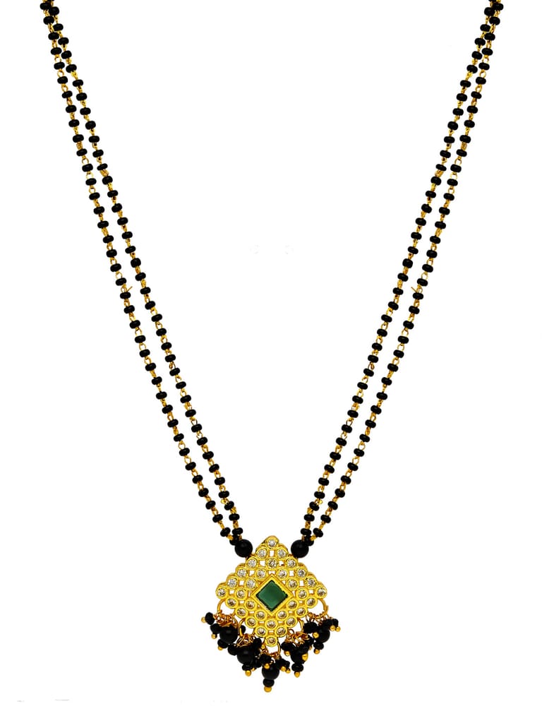 Double Line Mangalsutra in Gold finish - CNB35045