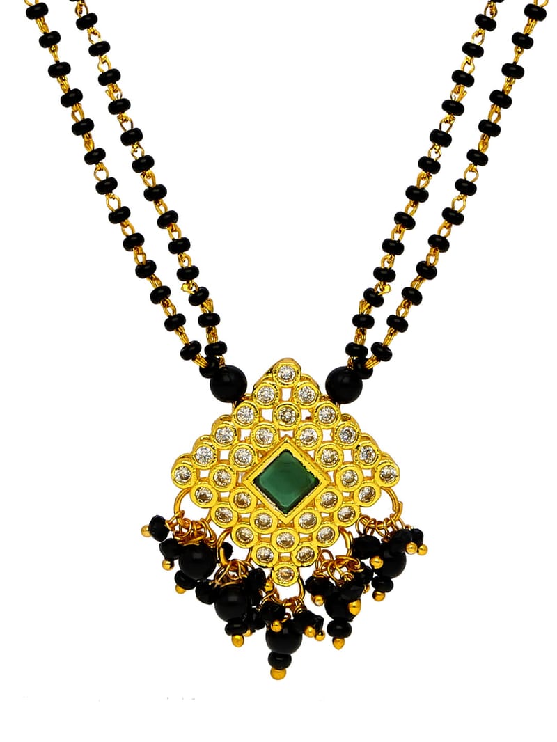 Double Line Mangalsutra in Gold finish - CNB35045