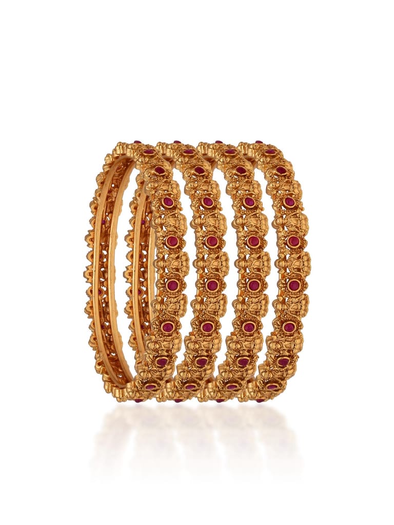 Reverse AD Bangles in Gold finish - CNB36078