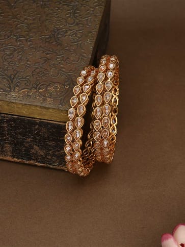 Reverse AD Bangles in Oxidised Gold finish - CNB2462-2.8