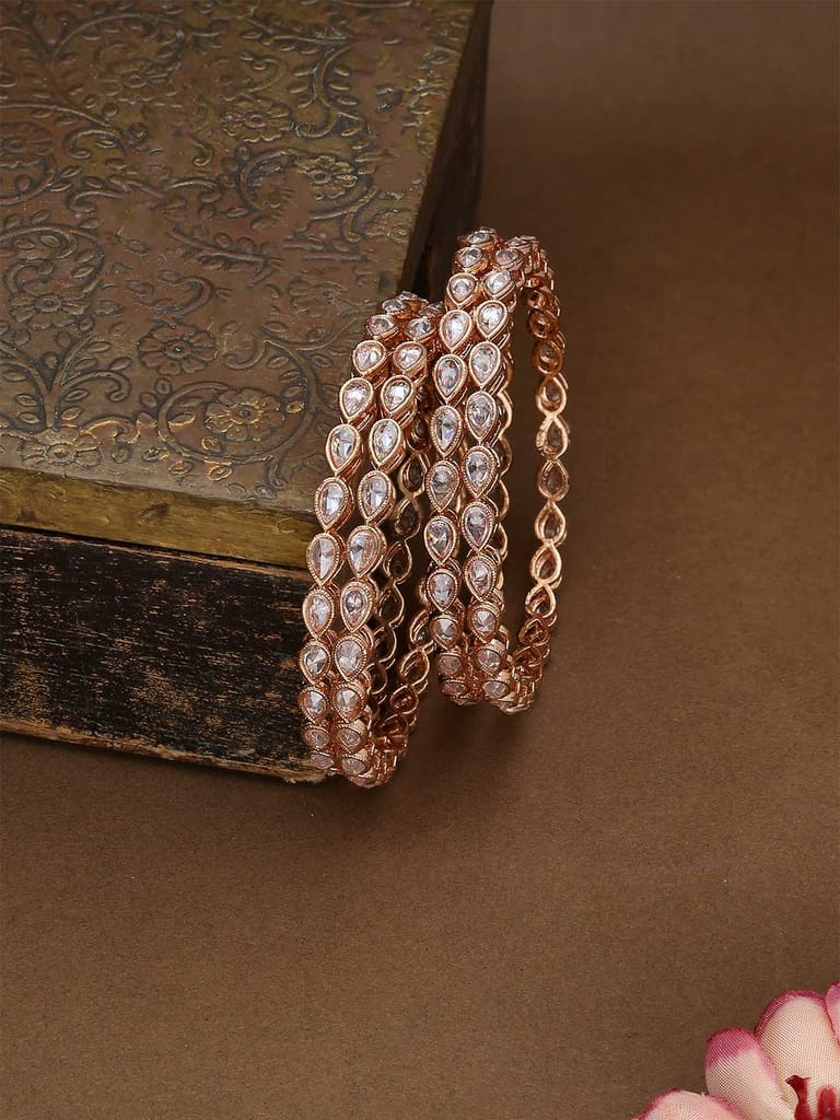 Reverse AD Bangles in Rose Gold finish - CNB2431-2.6