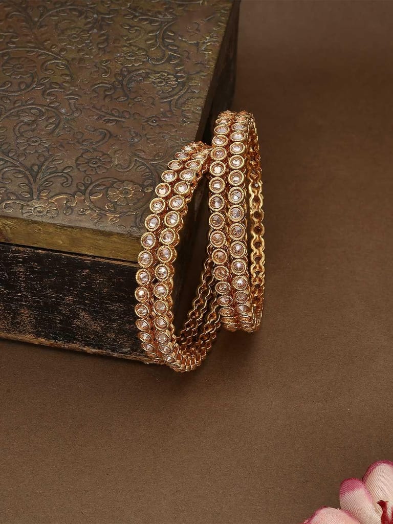 Reverse AD Bangles in Oxidised Gold finish - CNB2425-2.4