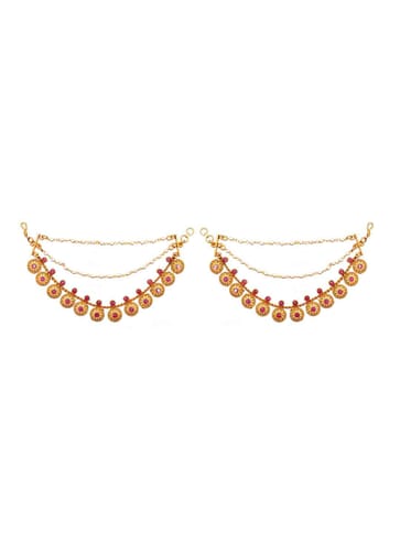 Temple Ear Chain in Gold finish - CNB2929