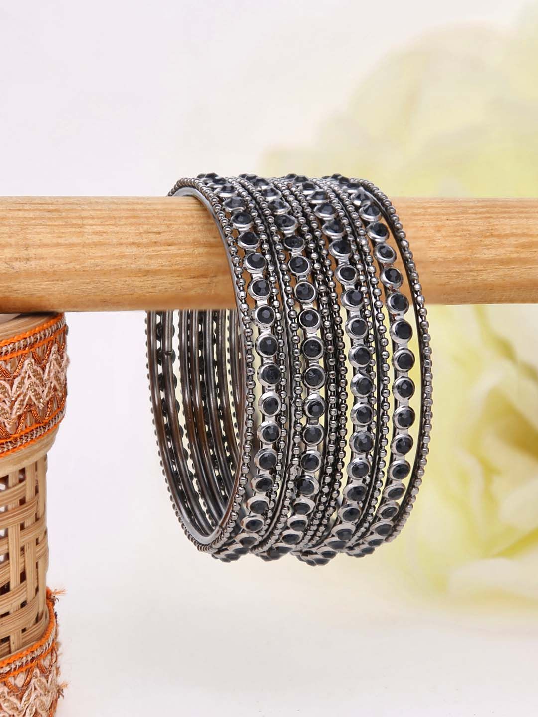 Metal Bangles in Black Rhodium finish - 507BL