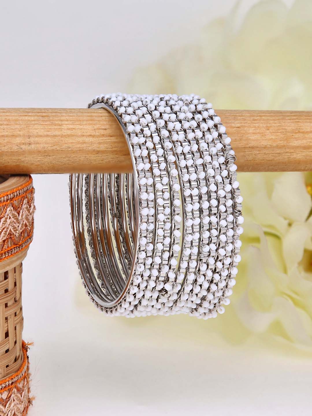 Metal Bangles in Rhodium finish - 555SI