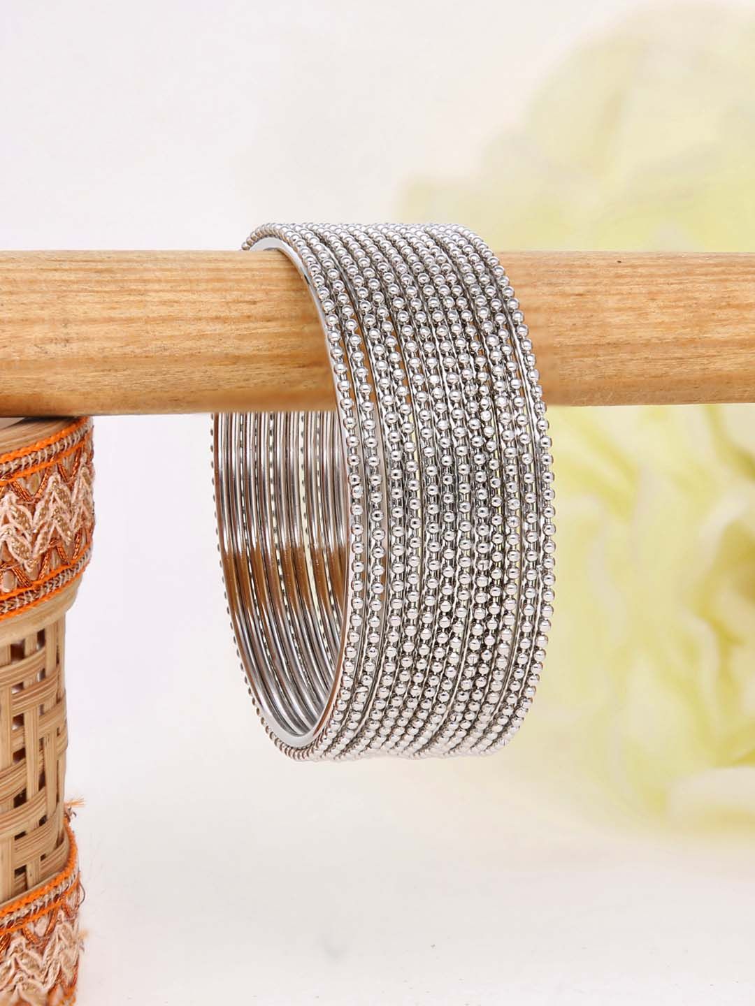 Metal Bangles in Rhodium finish - 650SI