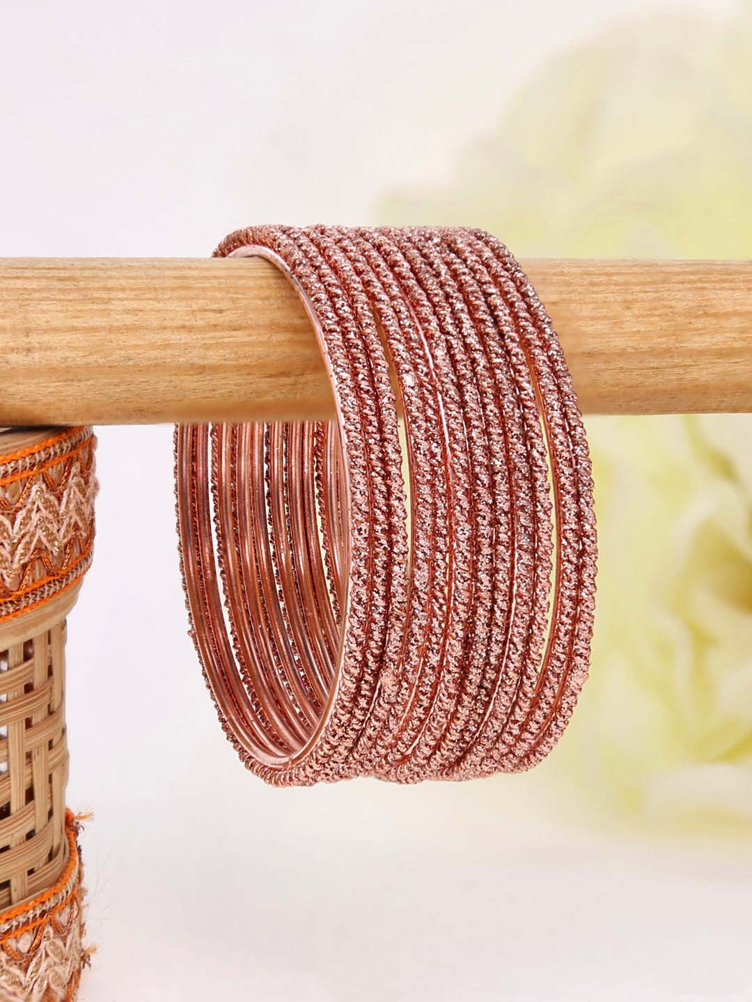 Metal Bangles in Rose Gold finish - 700RG
