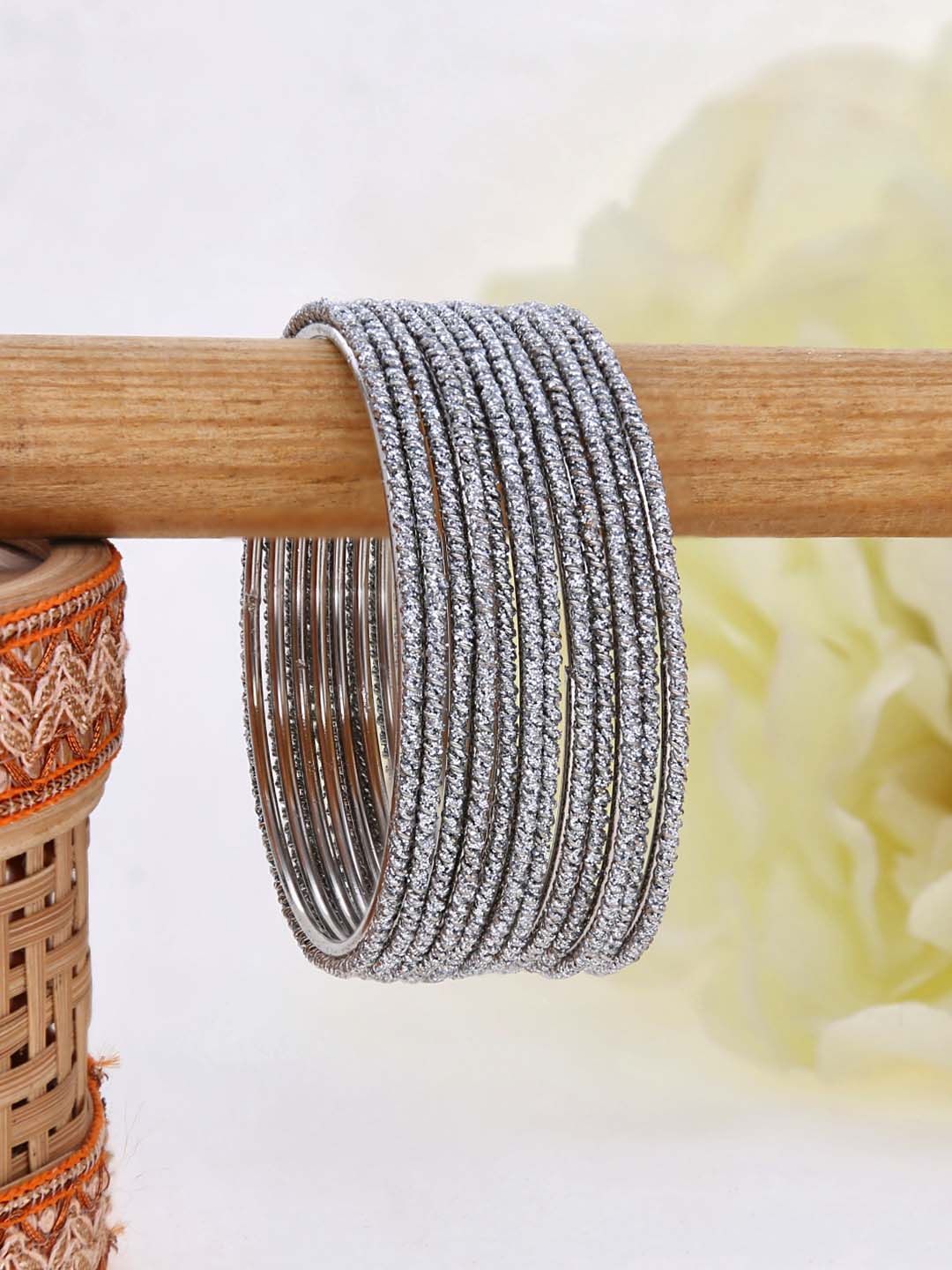 Metal Bangles in Rhodium finish - 700SI