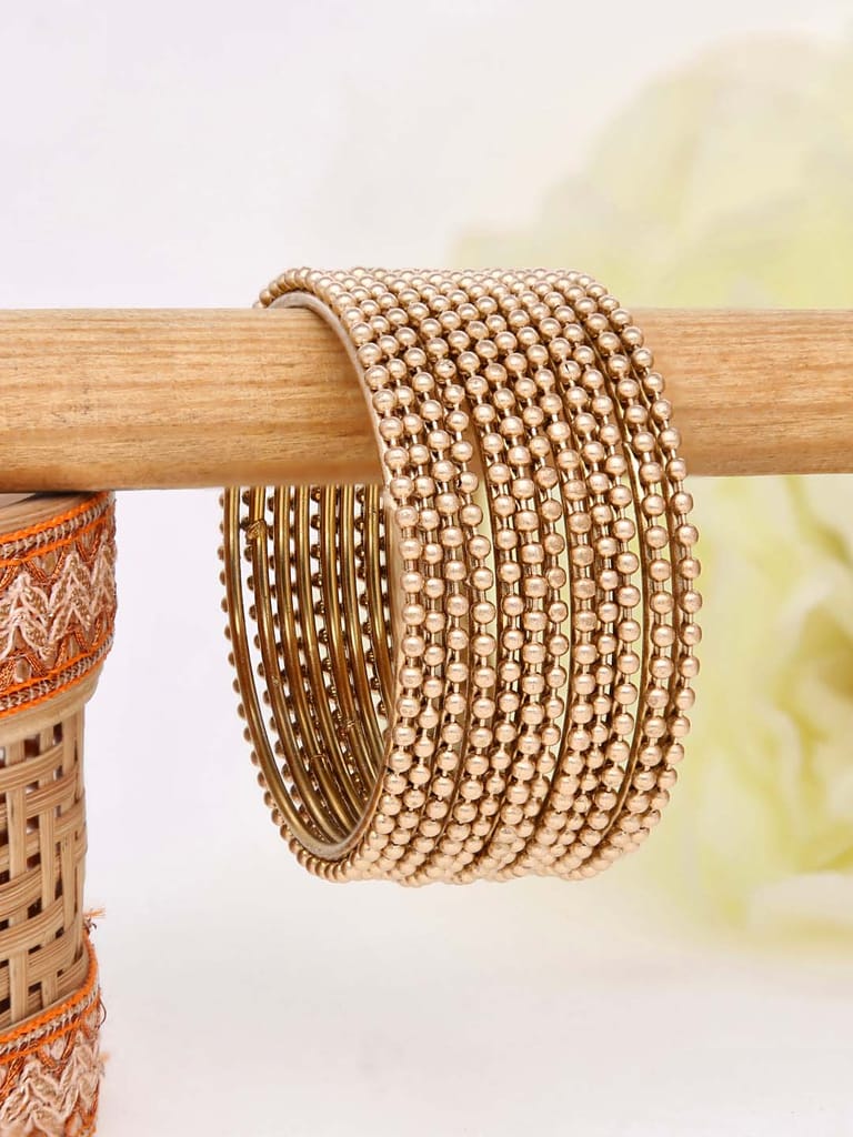 Metal Bangles in Gold finish - 909GO