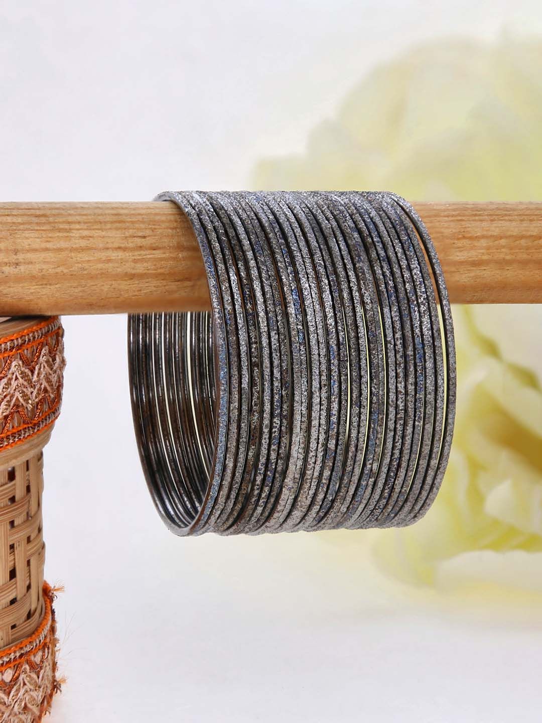 Metal Bangles in Black Rhodium finish - 1132BL