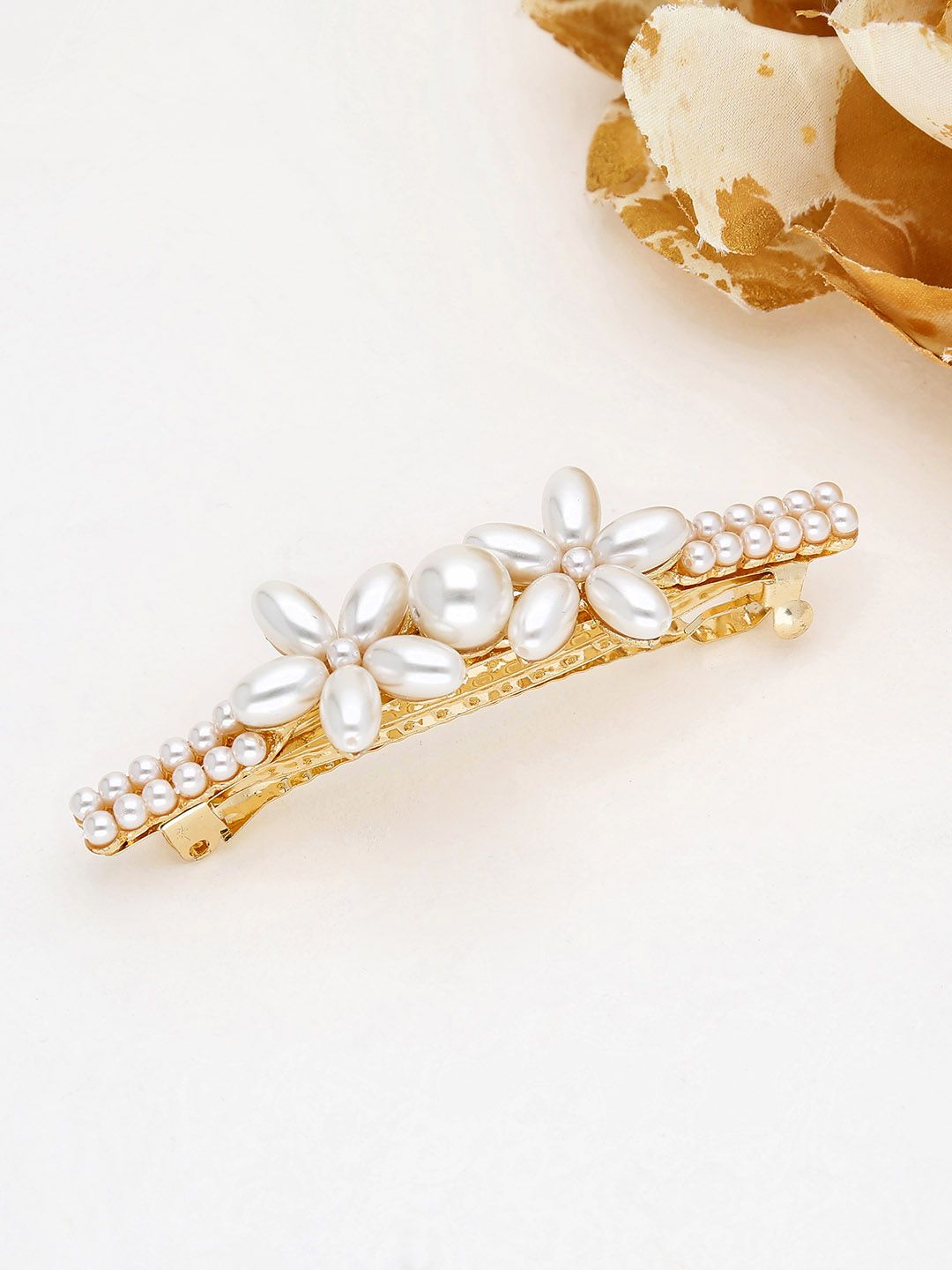 Fancy Hair Clip in Gold finish - 2193GO