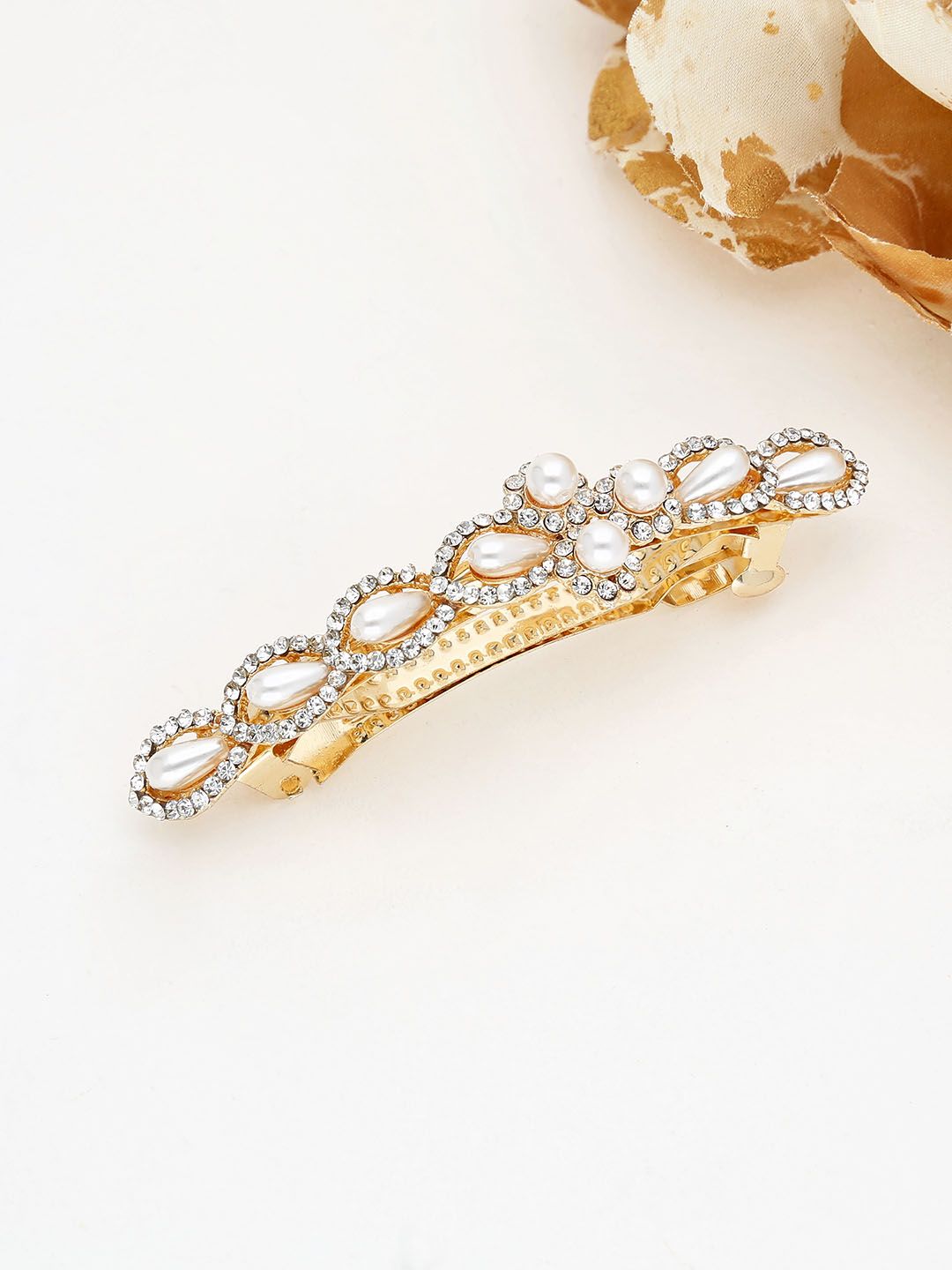 Fancy Hair Clip in Gold finish - 2194GO