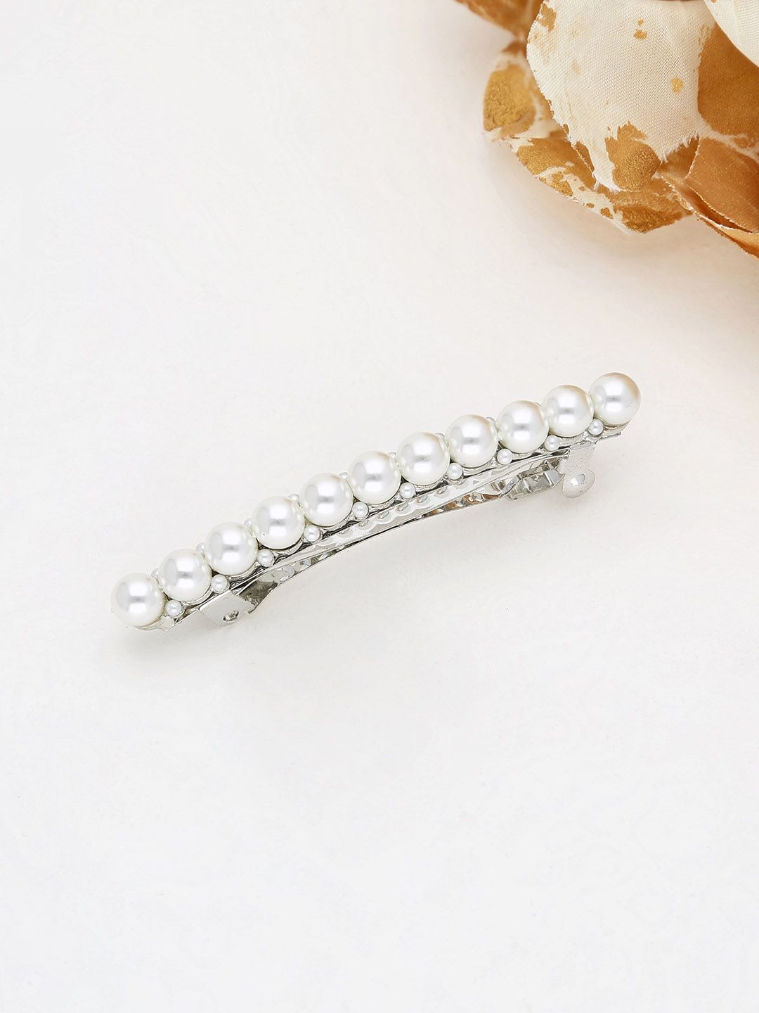 Fancy Hair Clip in Rhodium finish - 2197RO