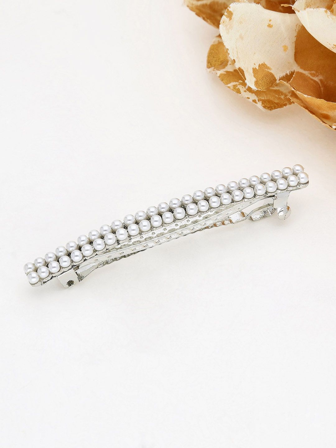 Fancy Hair Clip in Rhodium finish - 2203RO