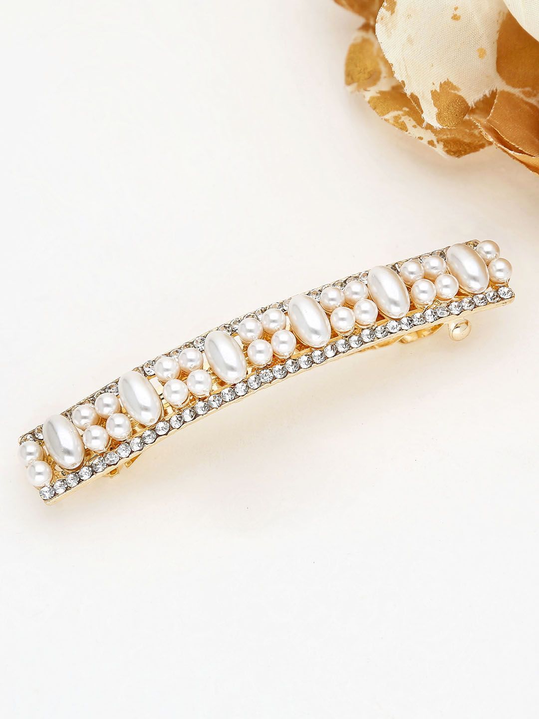 Fancy Hair Clip in Gold finish - 2208GO