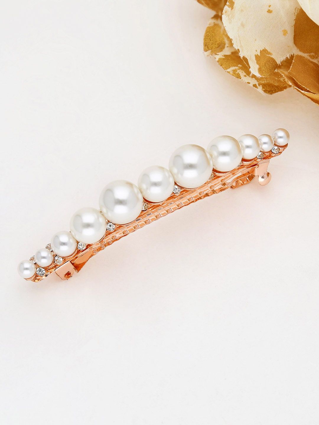 Fancy Hair Clip in Rose Gold finish - 2210RG