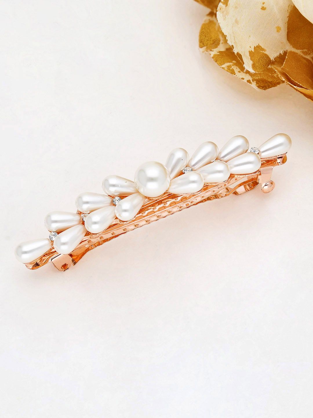 Fancy Hair Clip in Rose Gold finish - 2211RG