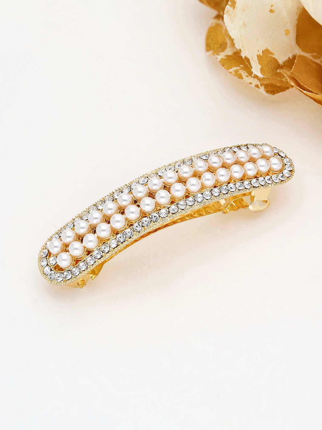 Fancy Hair Clip in Gold finish - 795GO