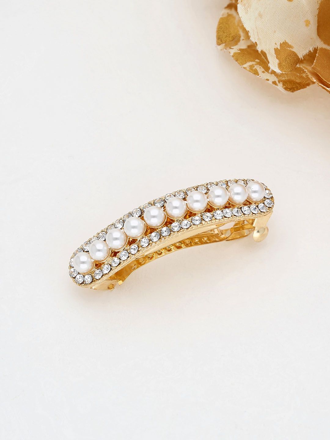 Fancy Hair Clip in Gold finish - 804GO