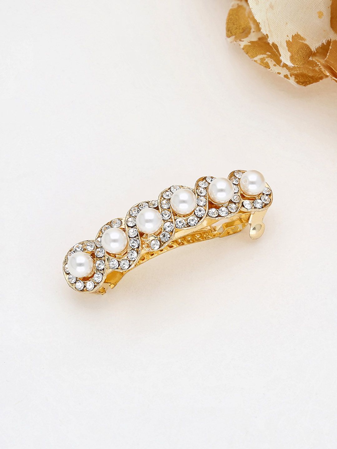 Fancy Hair Clip in Gold finish - 805GO