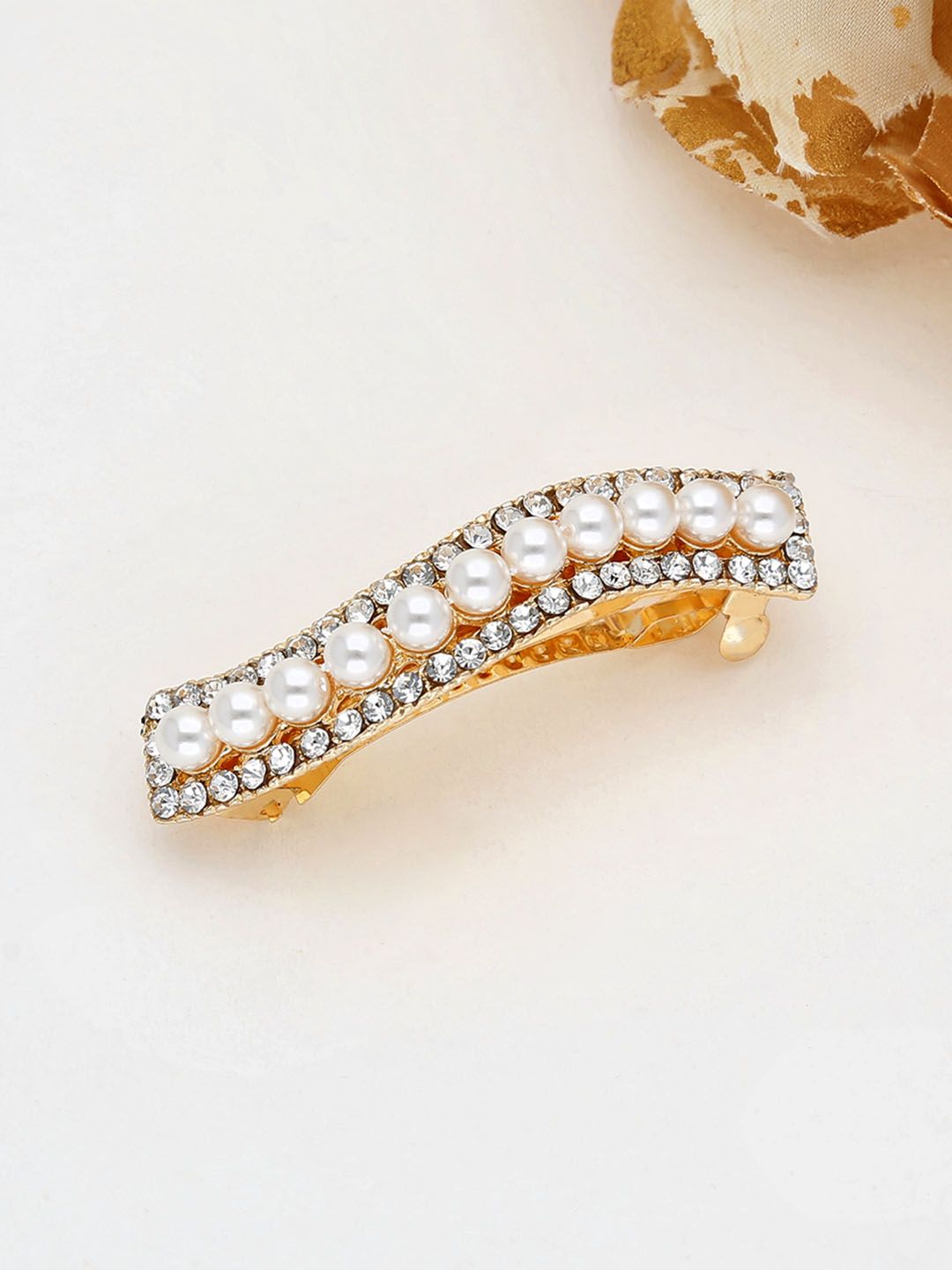 Fancy Hair Clip in Gold finish - 806GO