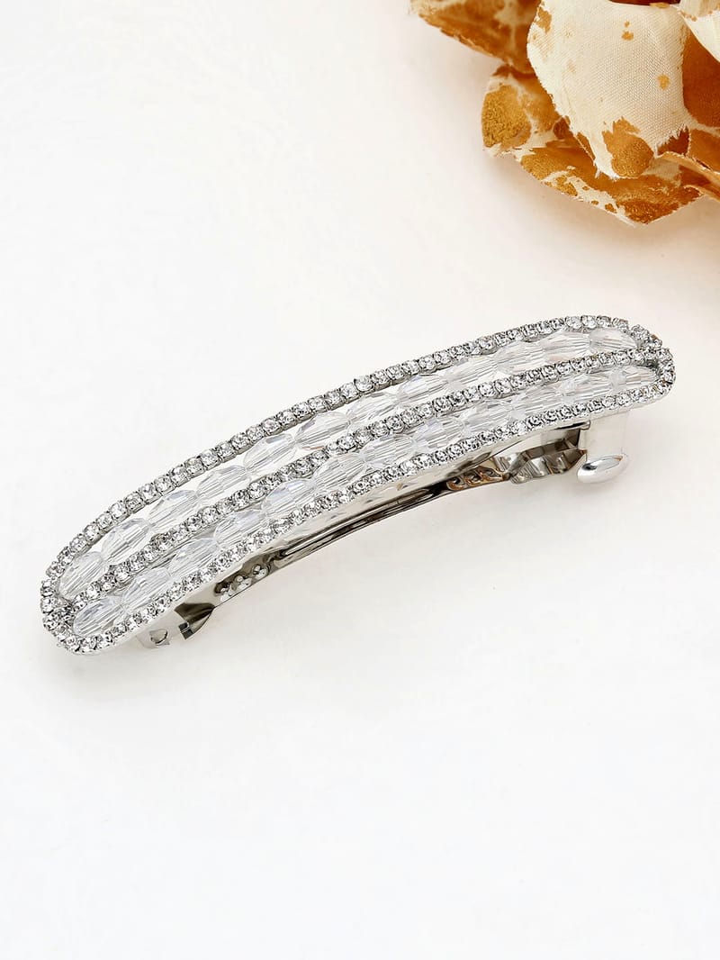 Fancy Hair Clip in Rhodium finish - 2083RO