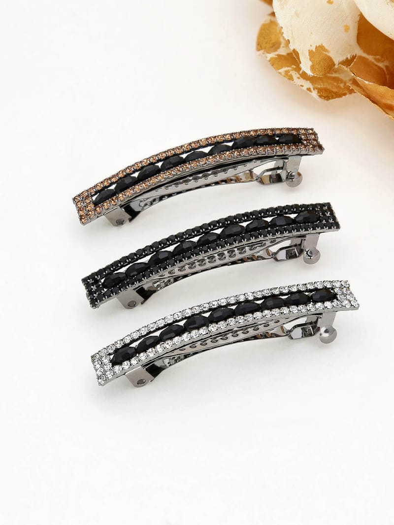 Fancy Hair Clip in Black Rhodium finish - 2089BL