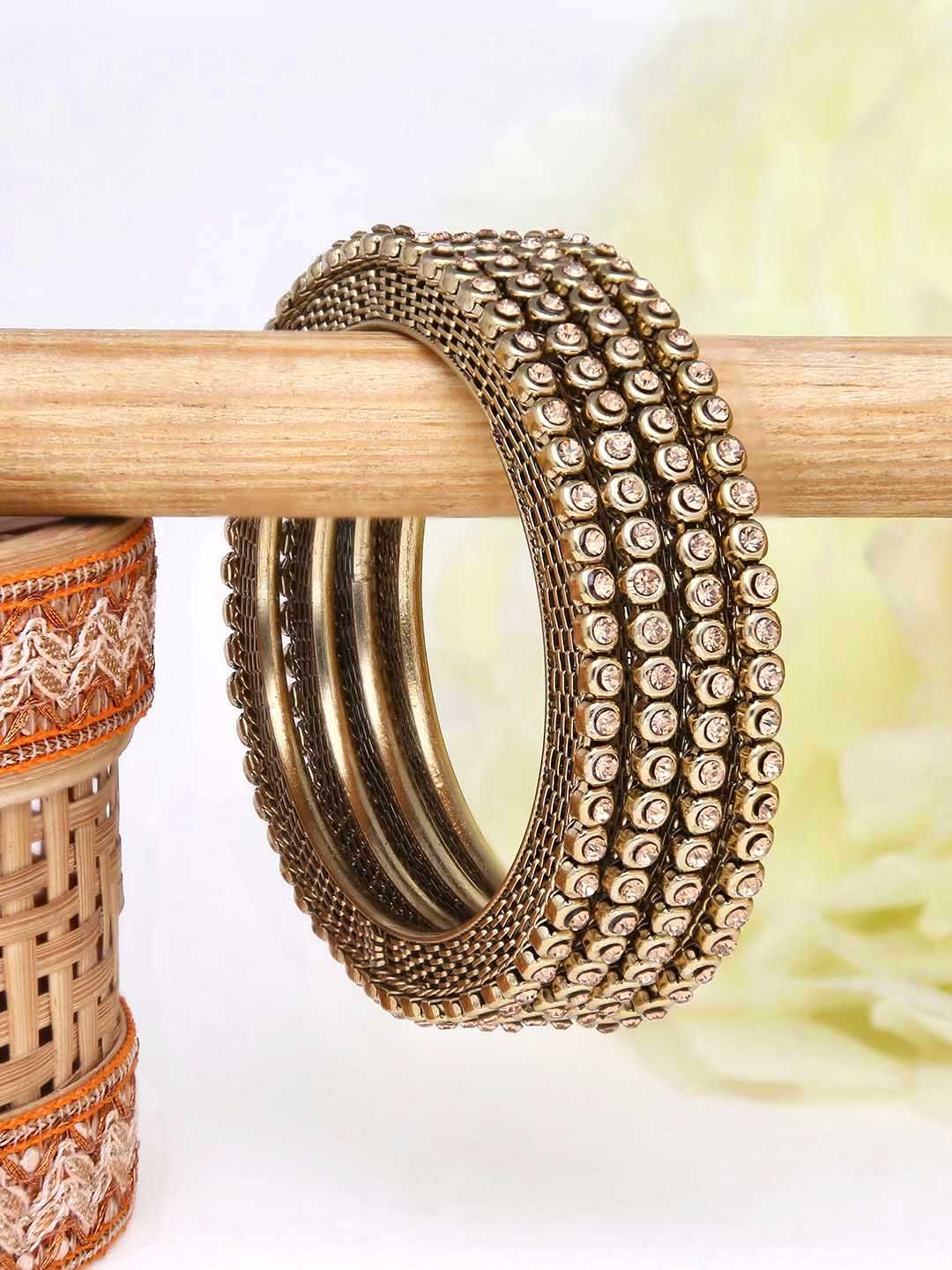 Traditional Bangles in Mehendi finish - 9215