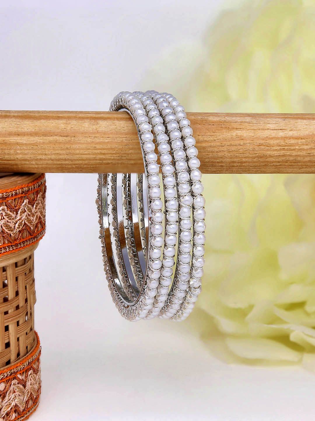 Traditional Bangles in Rhodium finish - 380RO