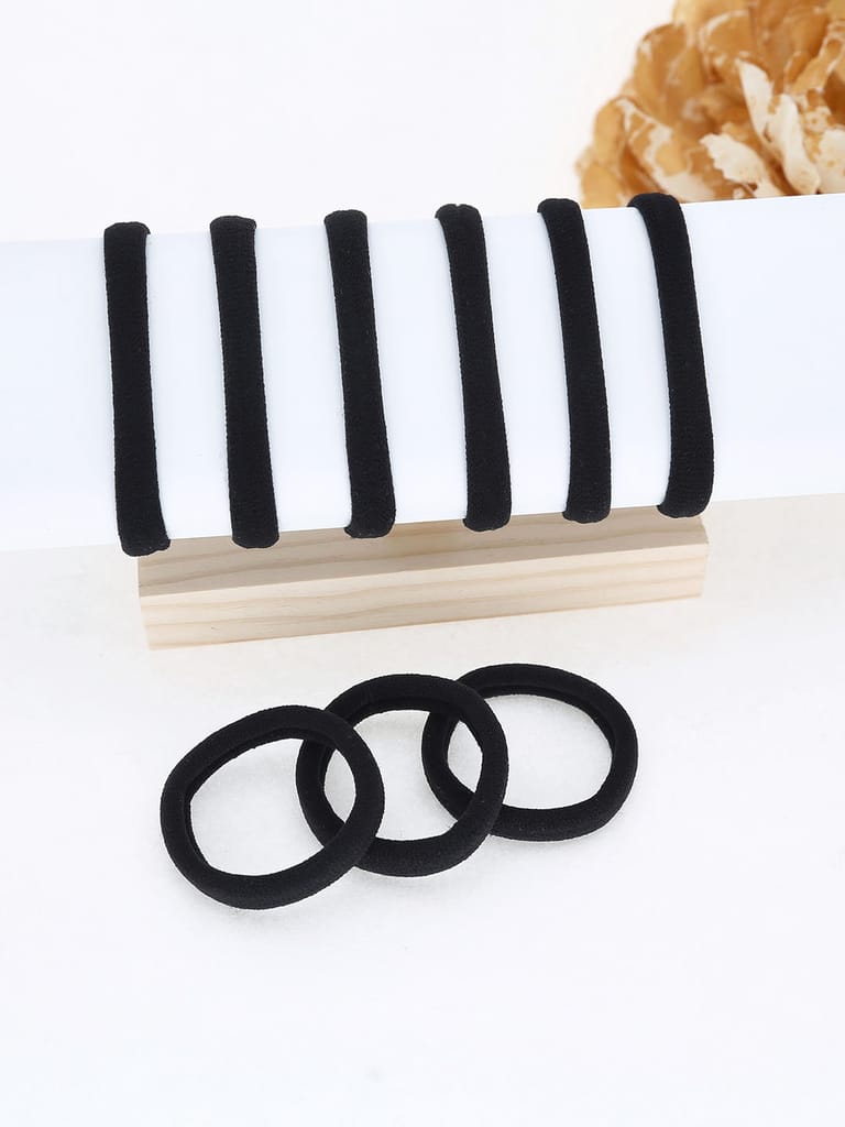 Plain Rubber Bands in Black color - THF292
