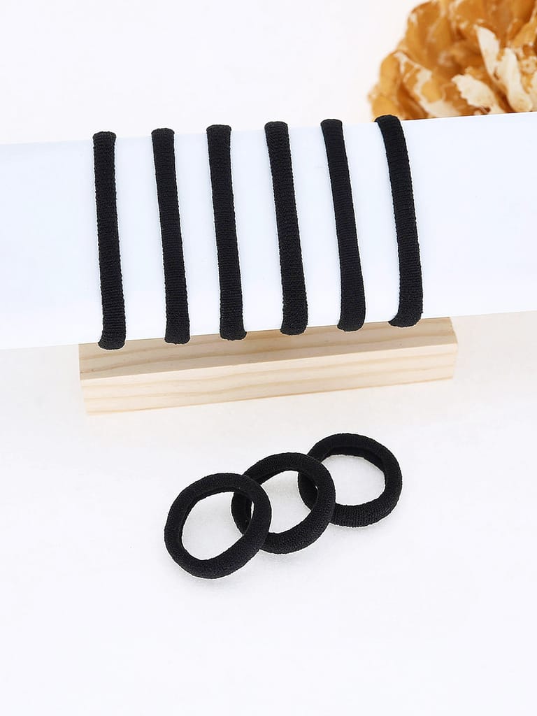 Plain Rubber Bands in Black color - THF296