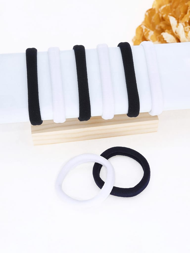 Plain Rubber Bands in Black & White color - THF300