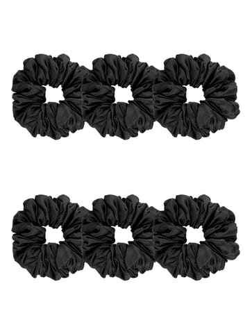 Satin Scrunchies in Black color - 421BK