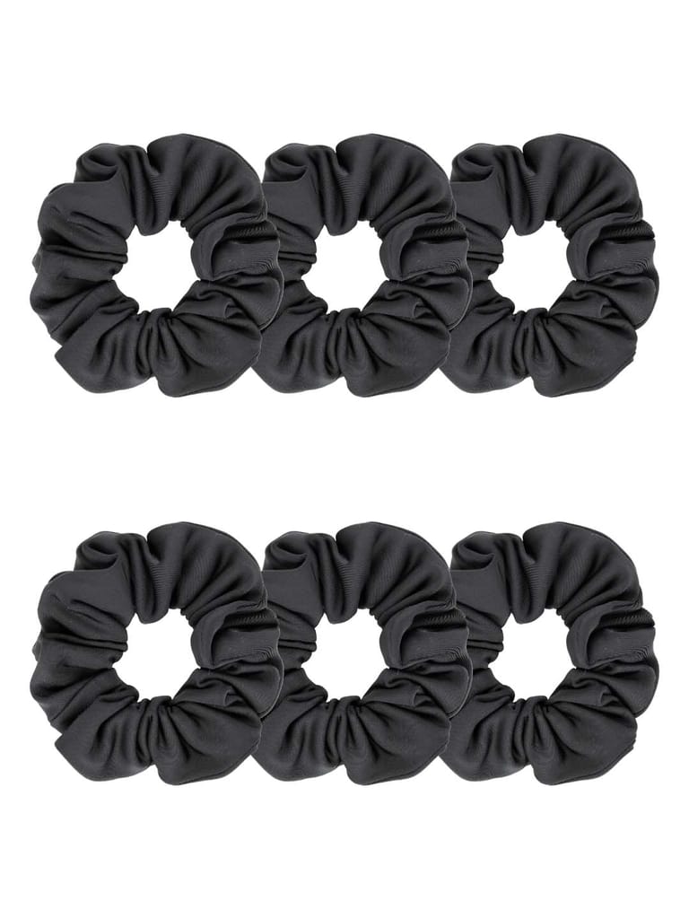 Plain Scrunchies in Black color - 1001