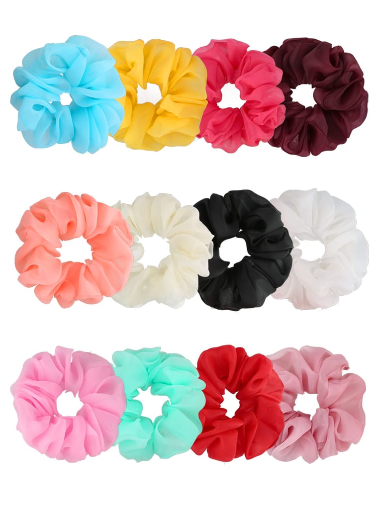 Plain Scrunchies in Assorted color - 48AS
