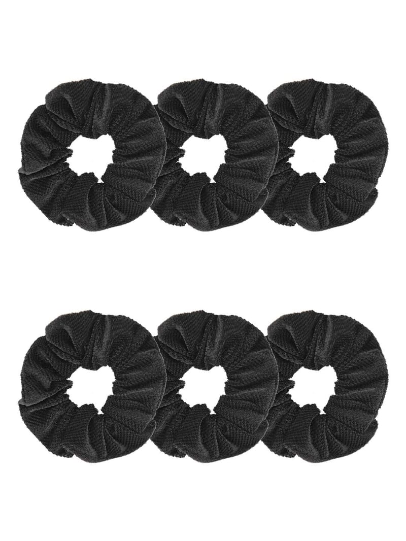 Plain Scrunchies in Black color - 5112