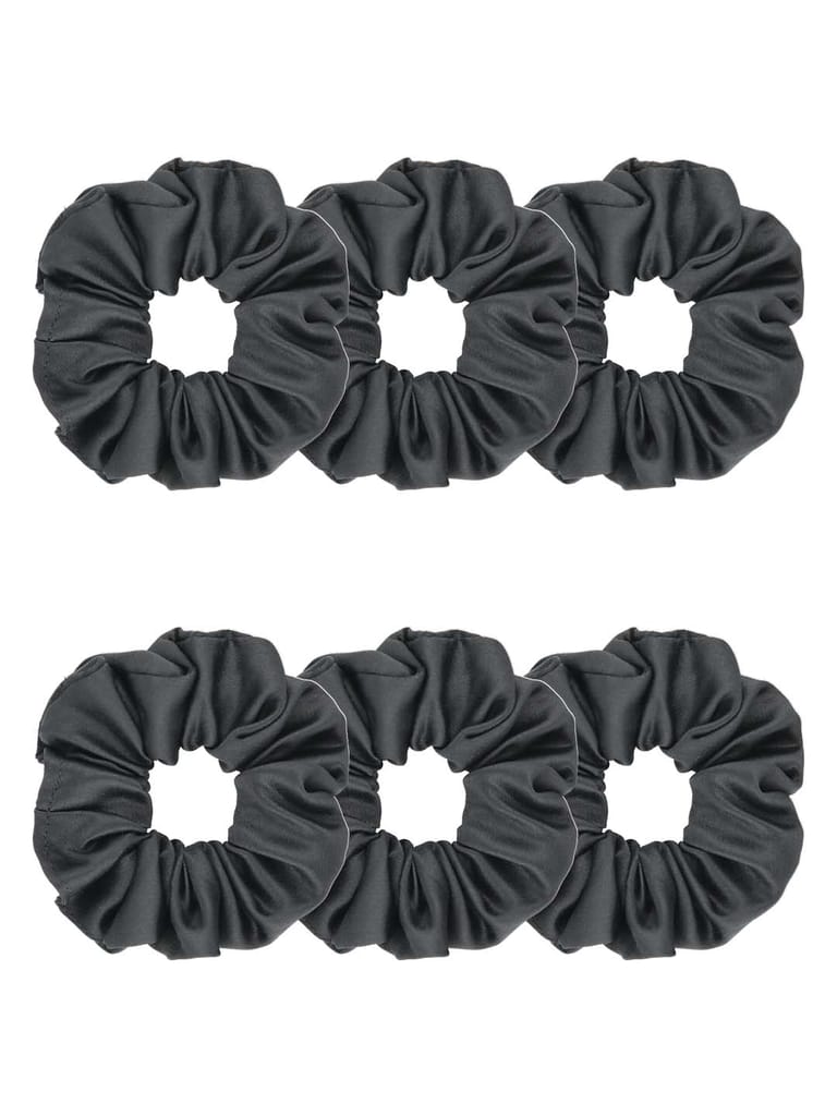 Plain Scrunchies in Black color - F016