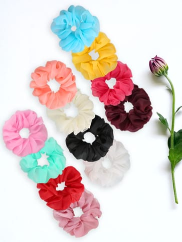 Plain Scrunchies in Assorted color - 48AS
